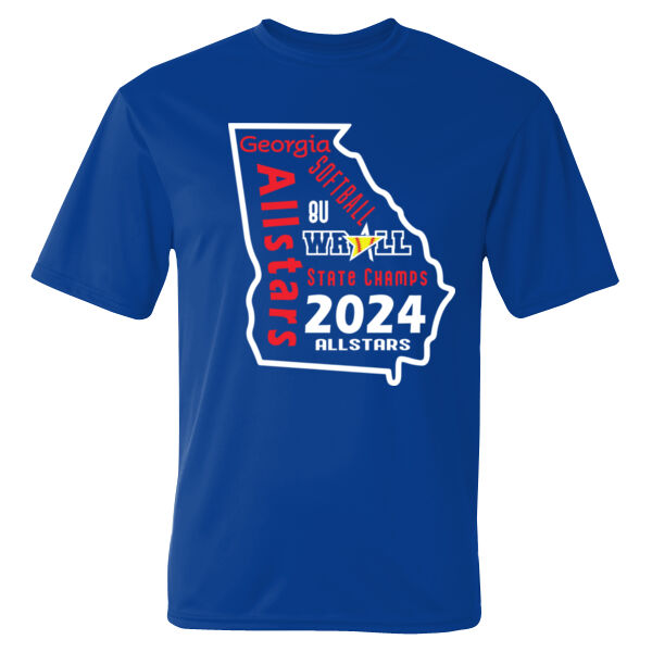 State Champs 8U Softball - C2 Sport Dry-Fit T-Shirt (Adult) Thumbnail